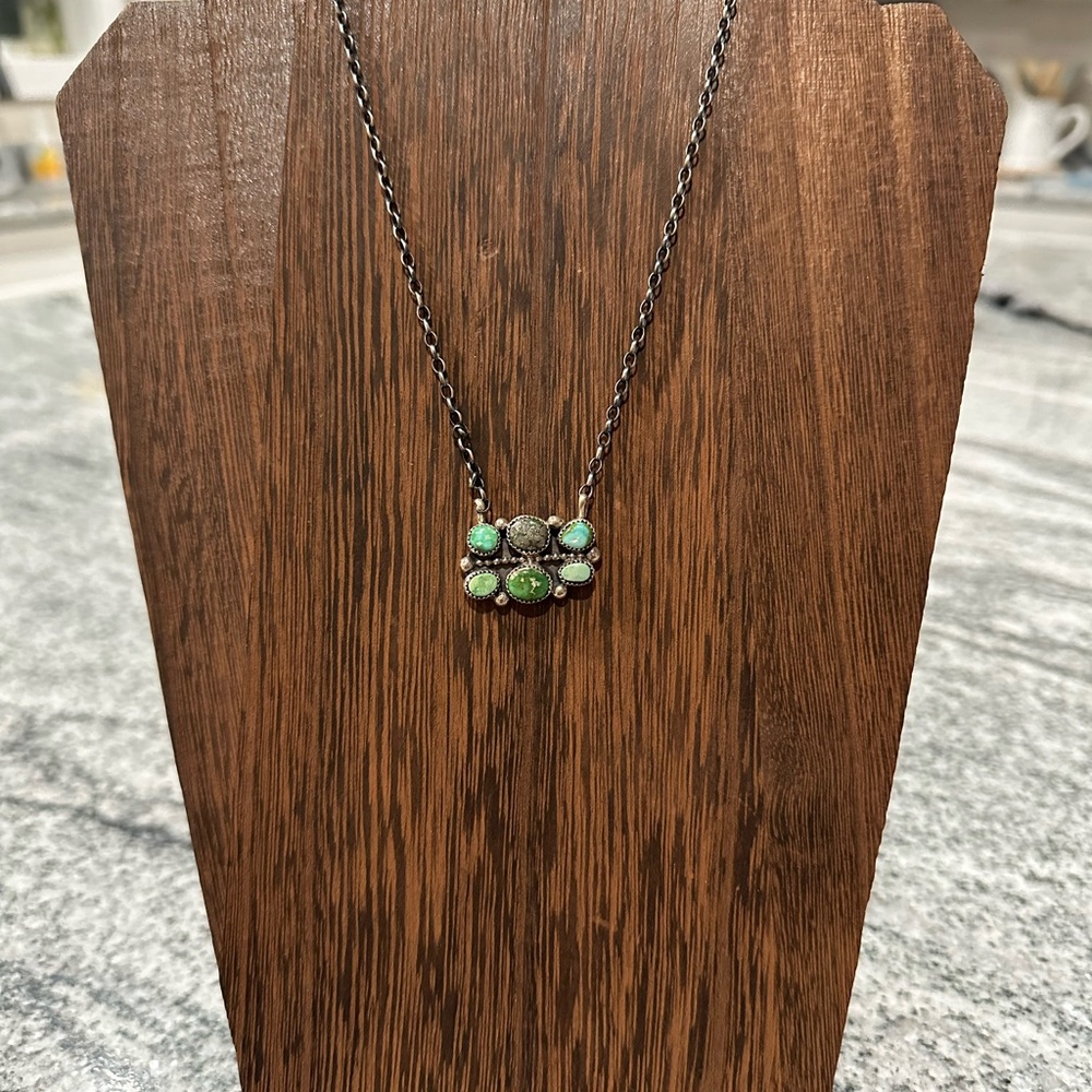 Sonoran Mountain Turquoise 6 Stone Bar Necklace